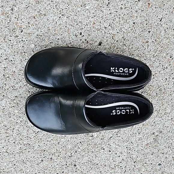 Klogs Mission Black Smooth Leather Size 6 1/2 - Picture 2 of 12
